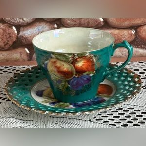 Antique Royal Halsey Tea Cup & Saucer